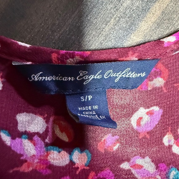 American Eagle Outfitters Floral Button Down Top Blouse S Small - Picture 3 of 3